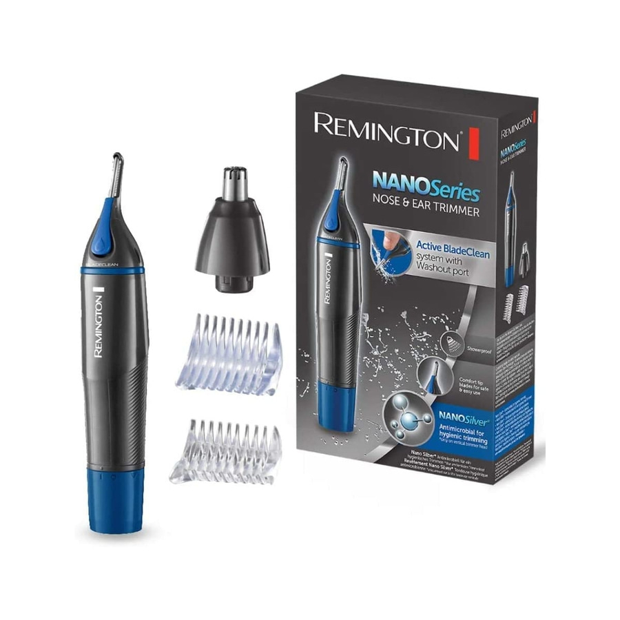 Remington Nanoserie Nasen- und Ohrentrimmer mit Active BladeClean System und Washout Port