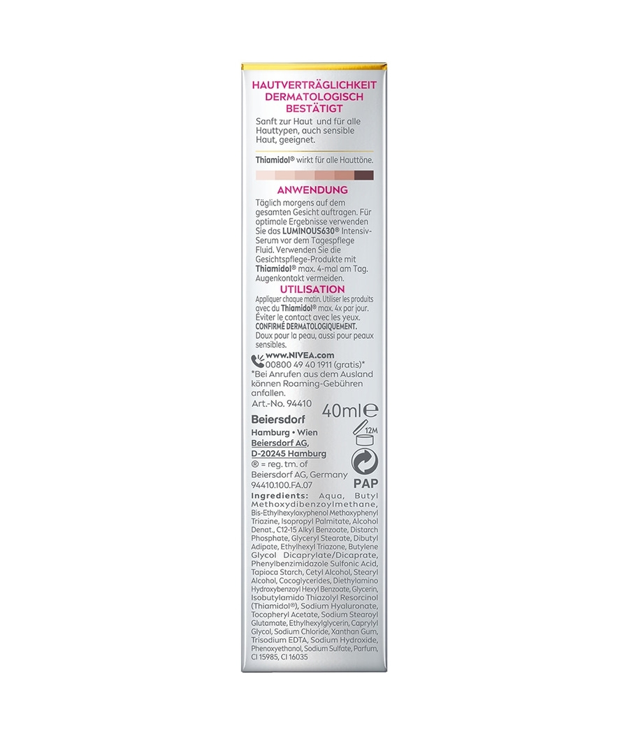 NIVEA Cellular Luminous630 Anti-Pigmentflecken Tagespflege Fluid LSF 50 40ml