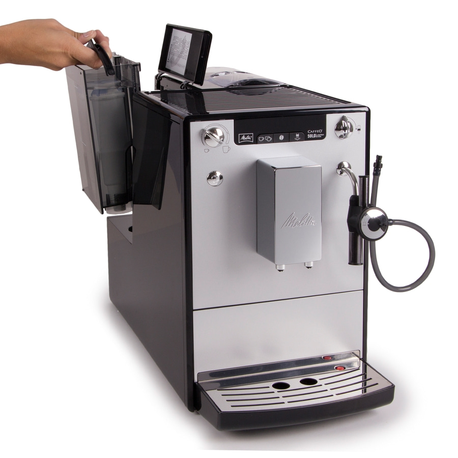 MELITTA Kaffeevollautomat Solo & Perfect Milk E 957-203 Silber kompakt