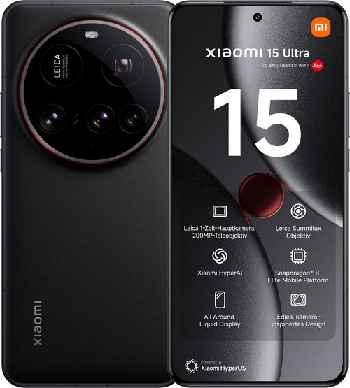 Xiaomi 15 Ultra Smartphone mit Leica Kamera, 200MP Teleobjektiv und Snapdragon 8 Elite