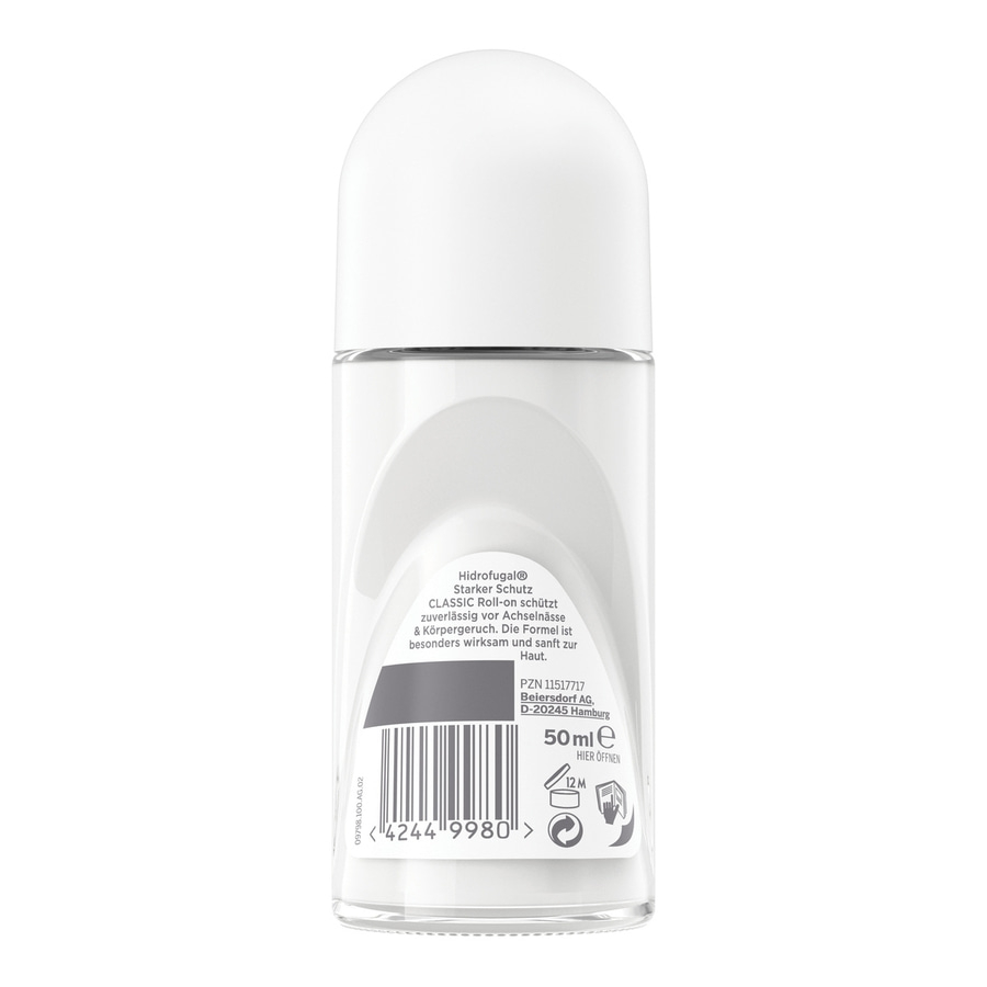 HIDROFUGAL Deo Roll-on CLASSIC Starker Anti-Transpirant Schutz 4 x 50 ml