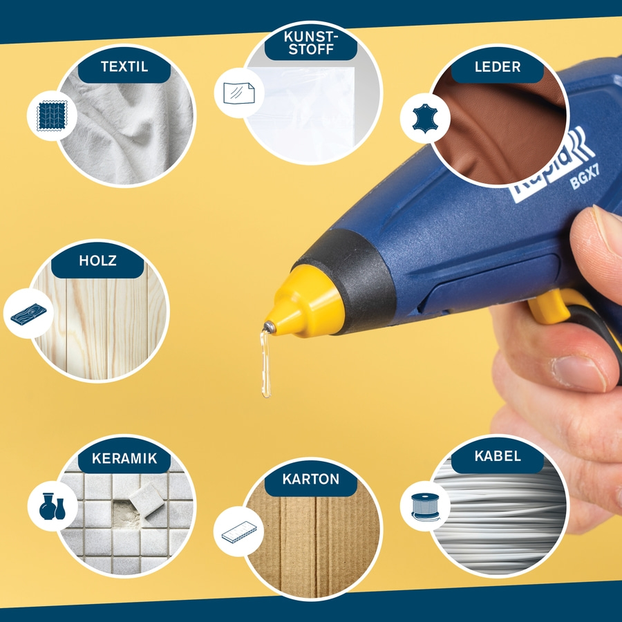 RAPID Klebesticks Ø 7mm Transparent 100 Stück Universal Klebepatronen 5001736