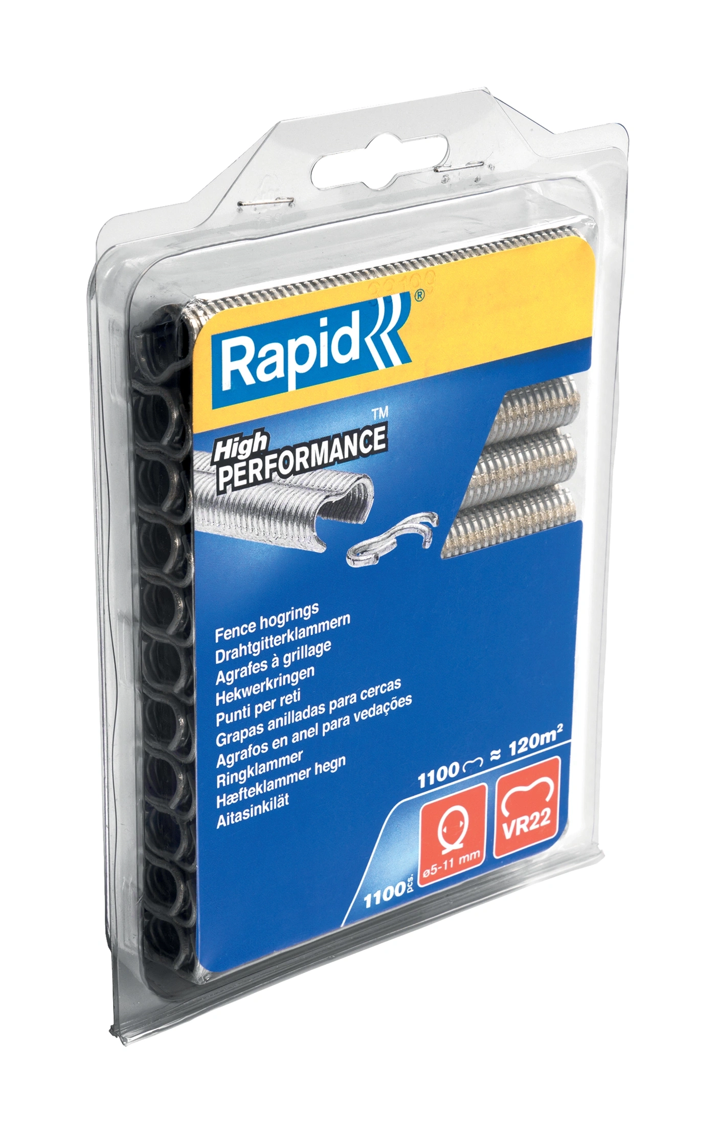 RAPID VR22 Zaun-Ringklammern Verzinkt 1100 Stk. für FP20/FP222 40108806