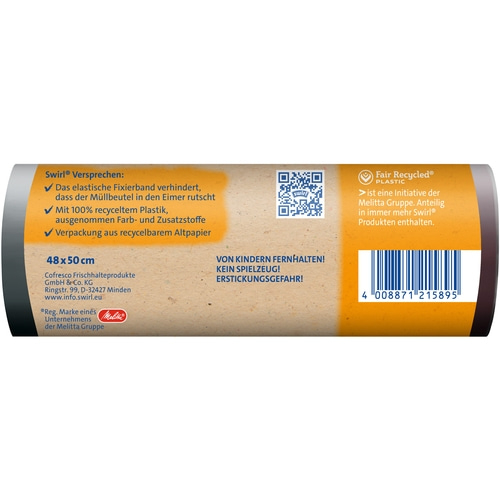 SWIRL Müllbeutel 20 l Fixierband 3er Pack á 20 Stück NEU