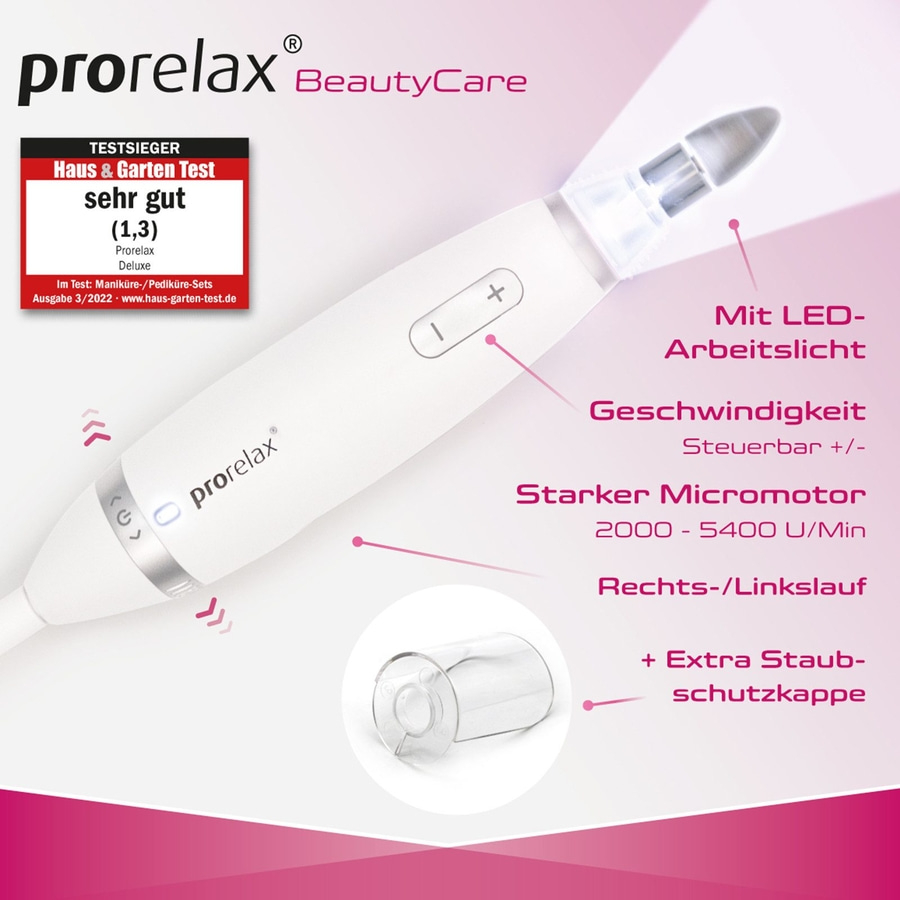 PRORELAX Maniküre- / Pediküre-Set DELUXE Hand- und Fußpflege 15 Aufsätze NEU