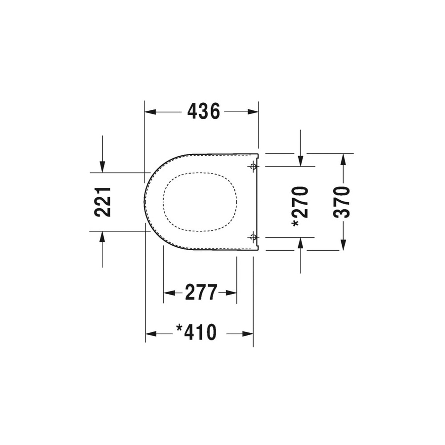 DURAVIT WC-Sitz Starck 2 Toiletten Sitz 370 x 436 x 42 mm NEU