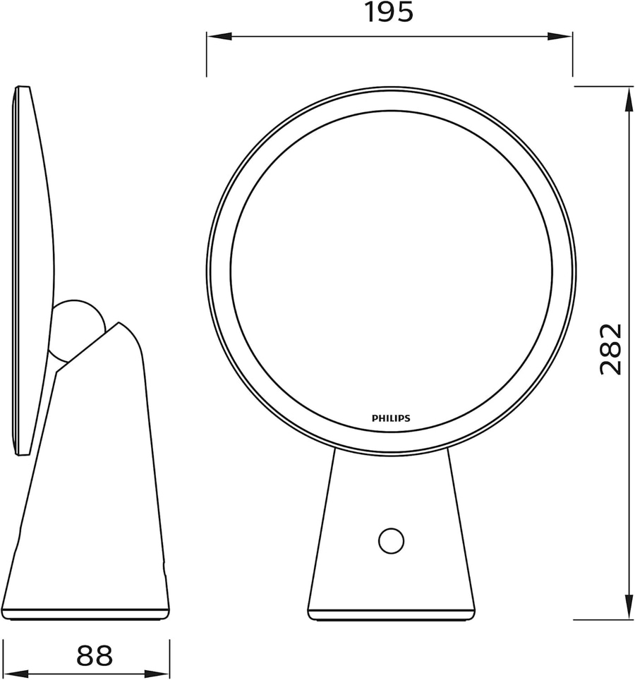 Philips LED Mirror Spiegelleuchte DSK205 3 Lichteinstellungen USB Akku rose NEU