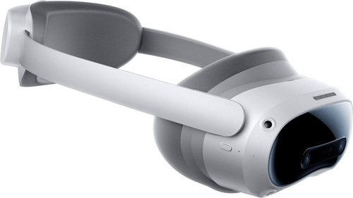 VR-Brille, weiß und grau, futuristisches Design, Virtual Reality, Technologie, Kopfhörer