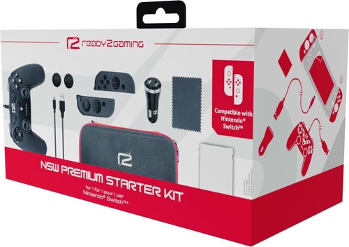 READY2GAMING Nintendo Switch Premium Starter Kit Pro Controller Schwarz NEU