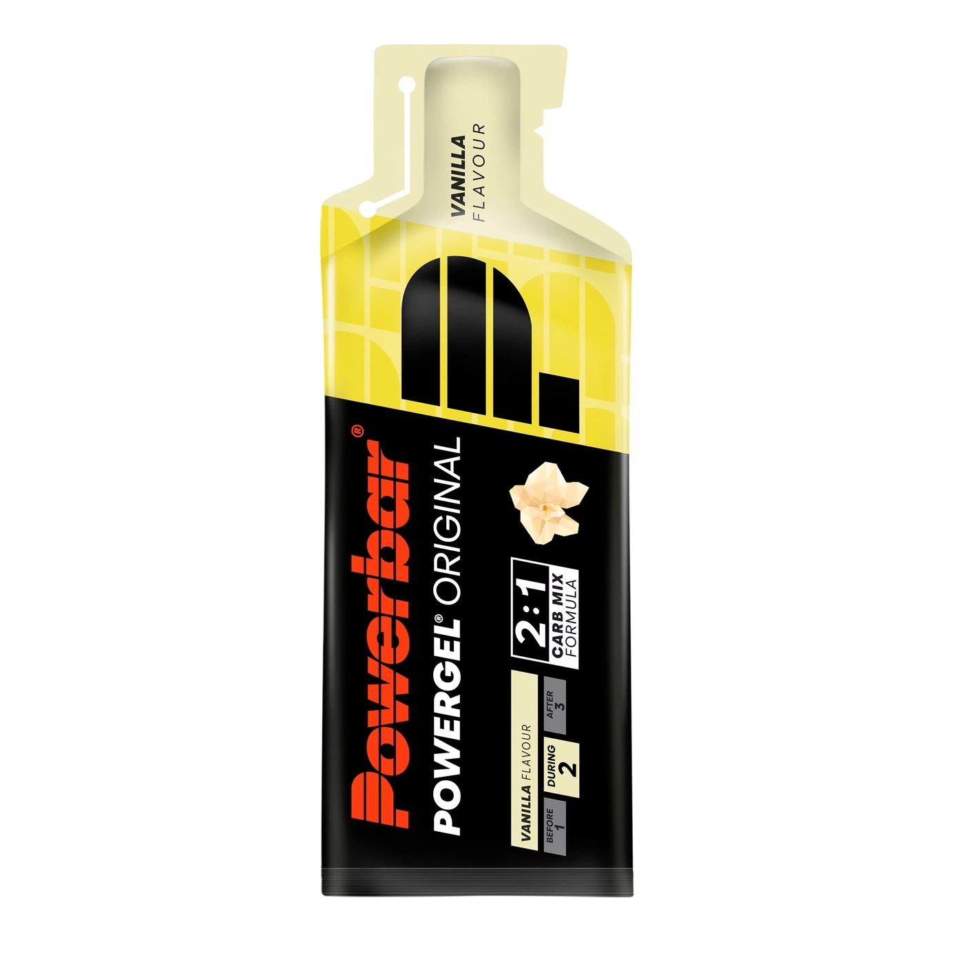 POWERBAR PowerGel Fruit Vanilla Vanille High Carb Energie Gel 24x41g MHD 09/06