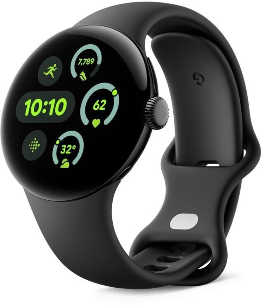GOOGLE Pixel Watch 3 LTE Smartwatch 45 mm GPS Schwarz AMOLED Display B-WARE