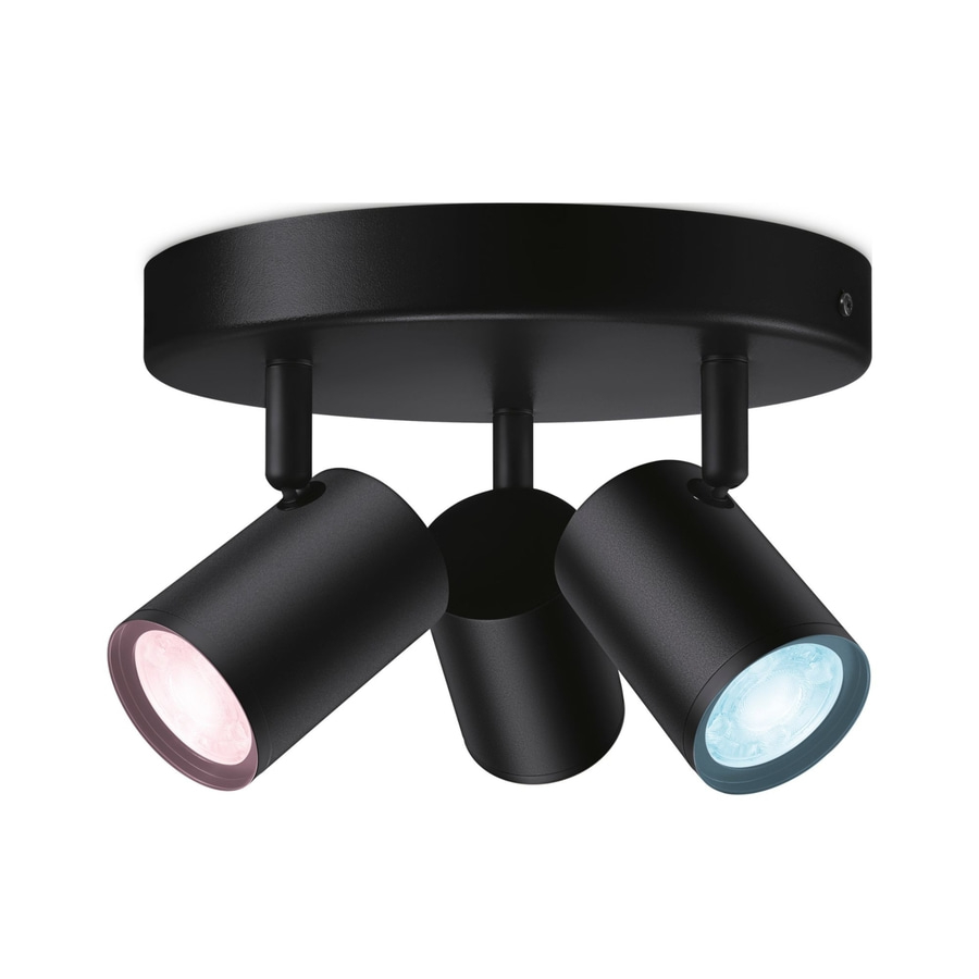 WIZ intelligenter LED 3er Deckenstrahler Deckenspot Metall Deckenlampe schwarz