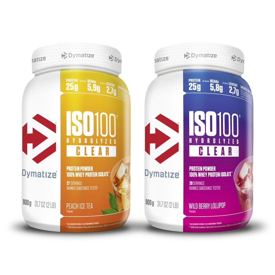 DYMATIZE Whey Protein Pulver Shake Clear Ice Tea Peach & Wild Berry je 900 g