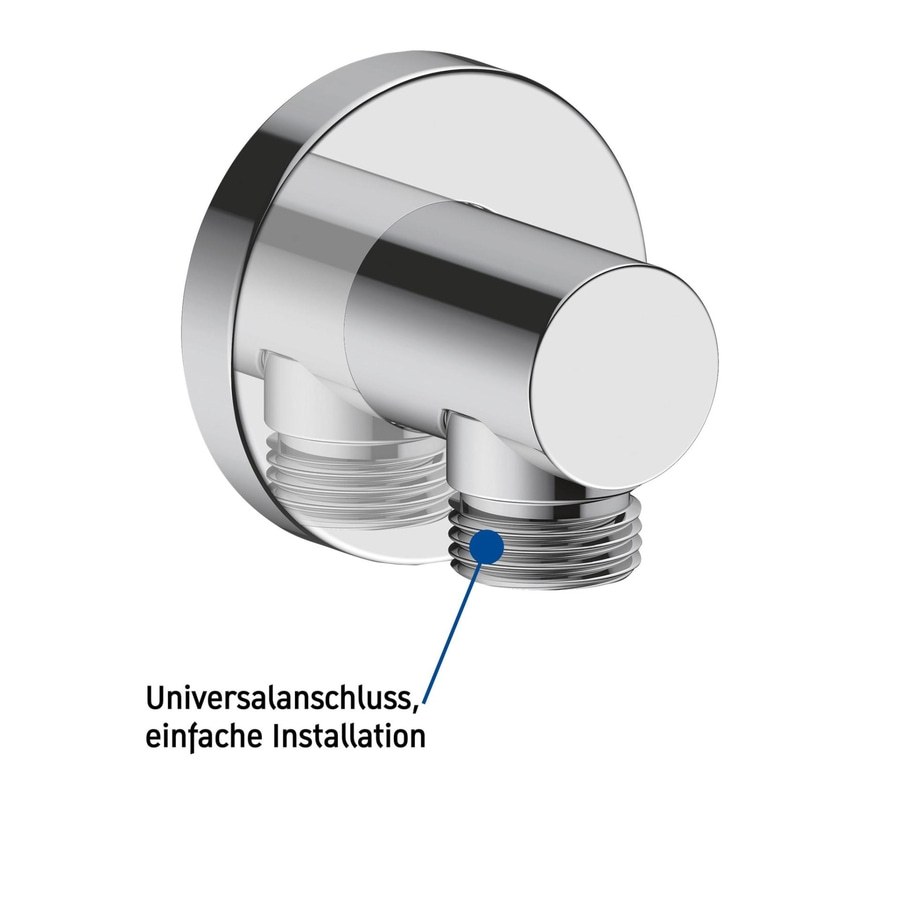 DURAVIT Wandanschlussbogen runde Rosette Schlauchanschluß Chrom NEU
