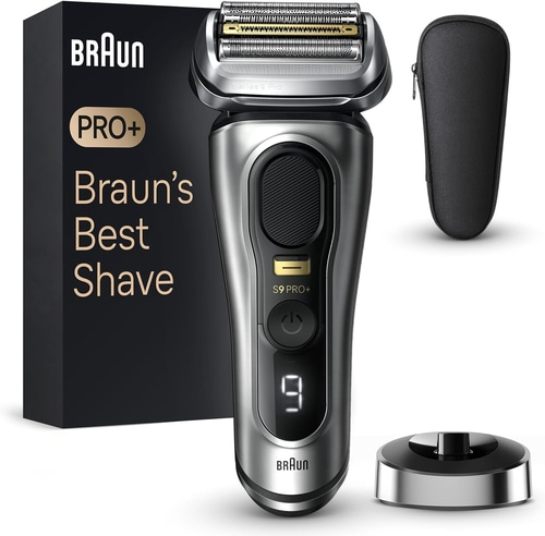 Braun Rasierer, Pro+, Braun's Best Shave, mit Zubehör, silber
