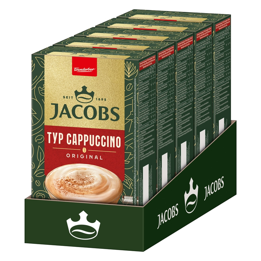 JACOBS Löskaffee Typ Cappuccino 10 x 8 Sticks - 80 Getränke Instantkaffee