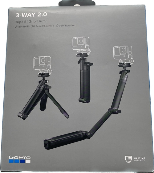 GoPro 3-Way 2.0: Stativ, Griff, Arm, 360° Drehung, 8-19.5 Zoll, Lifetime Warranty