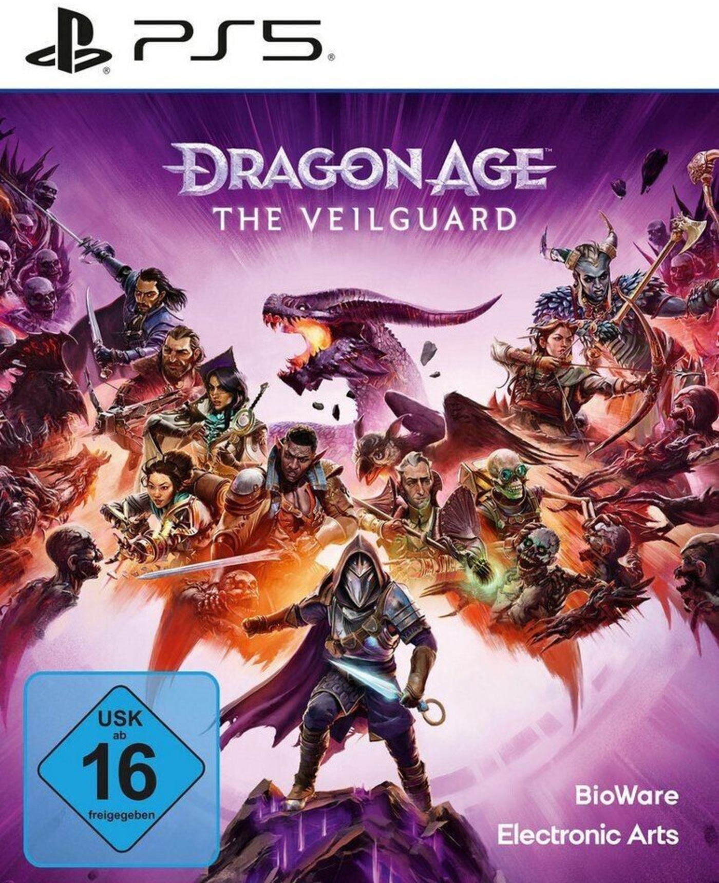 Dragon Age: The Veilguard PS5 Spielcover mit USK 16 Bewertung