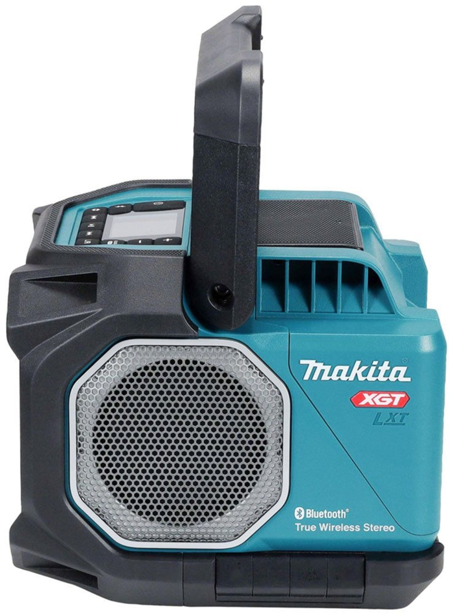 Makita Radio, blau-türkis, mit Bluetooth, XGT, LXT, Lautsprecher, Tragegriff, Display