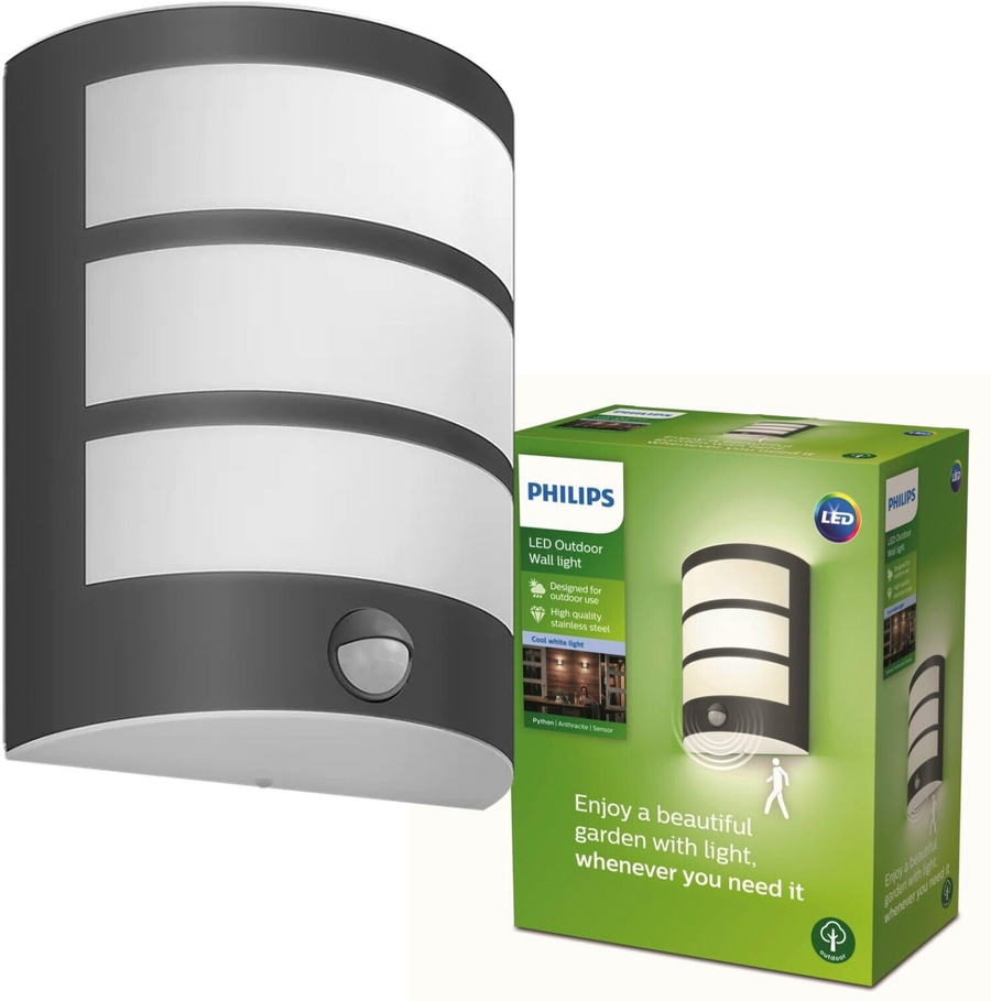 PHILIPS myGarden LED Python Wandaußenleuchte mit Bewegungsmelder 6W 500lm