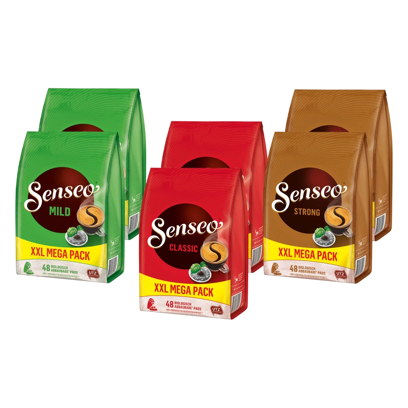 Senseo Pads XXL Probierpaket 3 Sorten Senseo Mild Classic Strong 288 Getränke