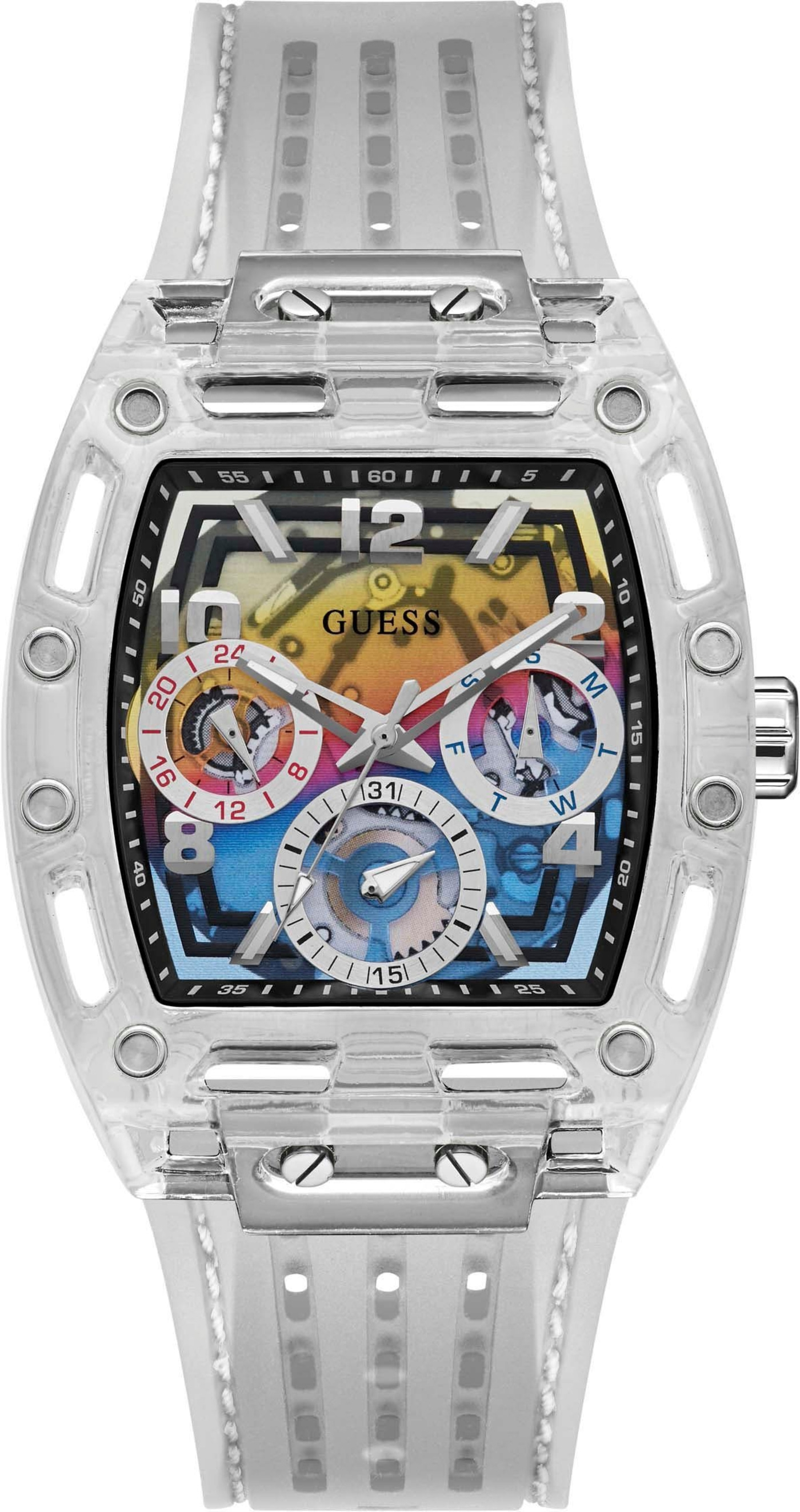 GUESS GW0499G3 Armbanduhr Herren 43 mm transparent B-WARE