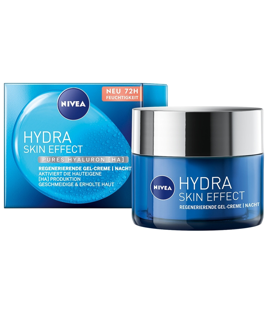 NIVEA Hydra Skin Effect regenerierende Gel Creme Nachtpflege pures Hyaluron 50ml