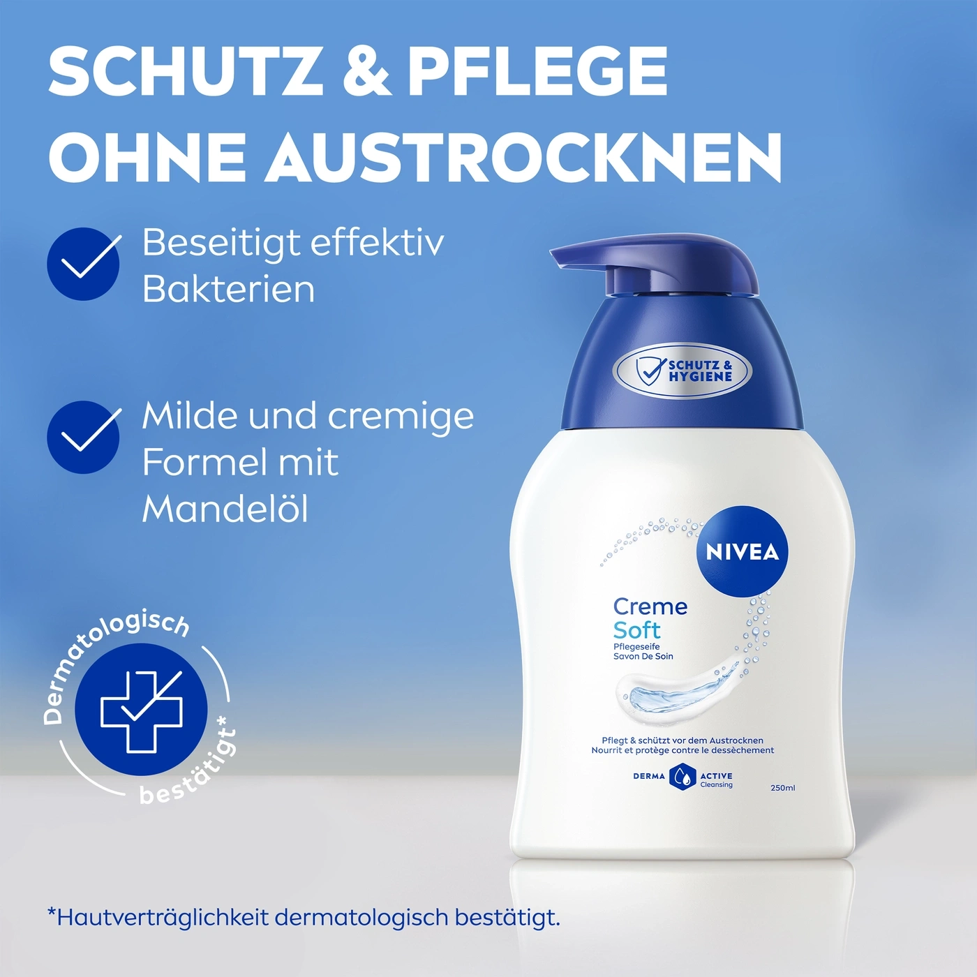 Nivea Creme Soft Handseife mit Mandelöl, schützt und reinigt sanft
