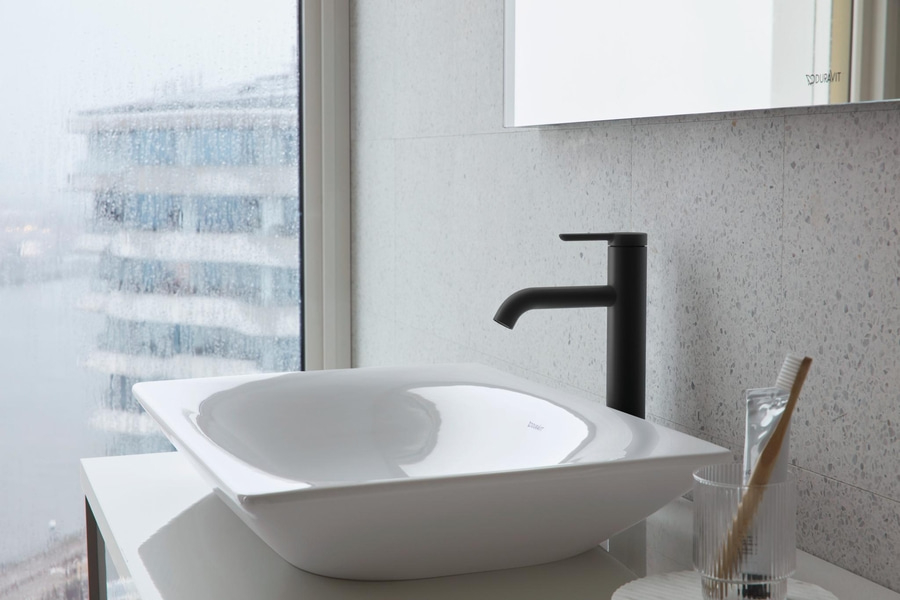DURAVIT C.1 Waschtischmischer L Einhandmischer Mischbatterie Wasserhahn Schwarz