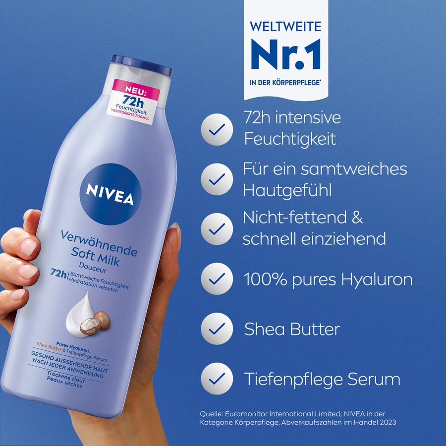 NIVEA Body Verwöhnende Soft Milk 3 x 400ml