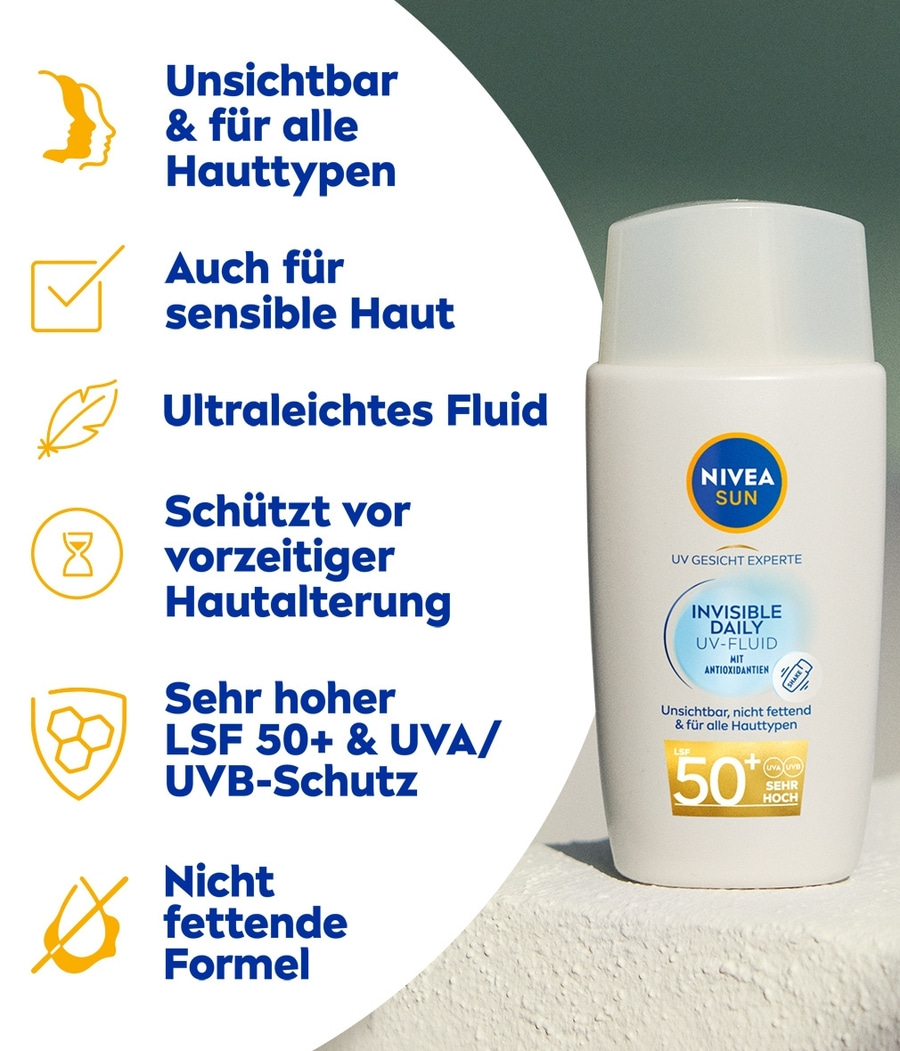 NIVEA SUN UV Face Invisible Daily UV-Fluid LSF 50+ 40ml