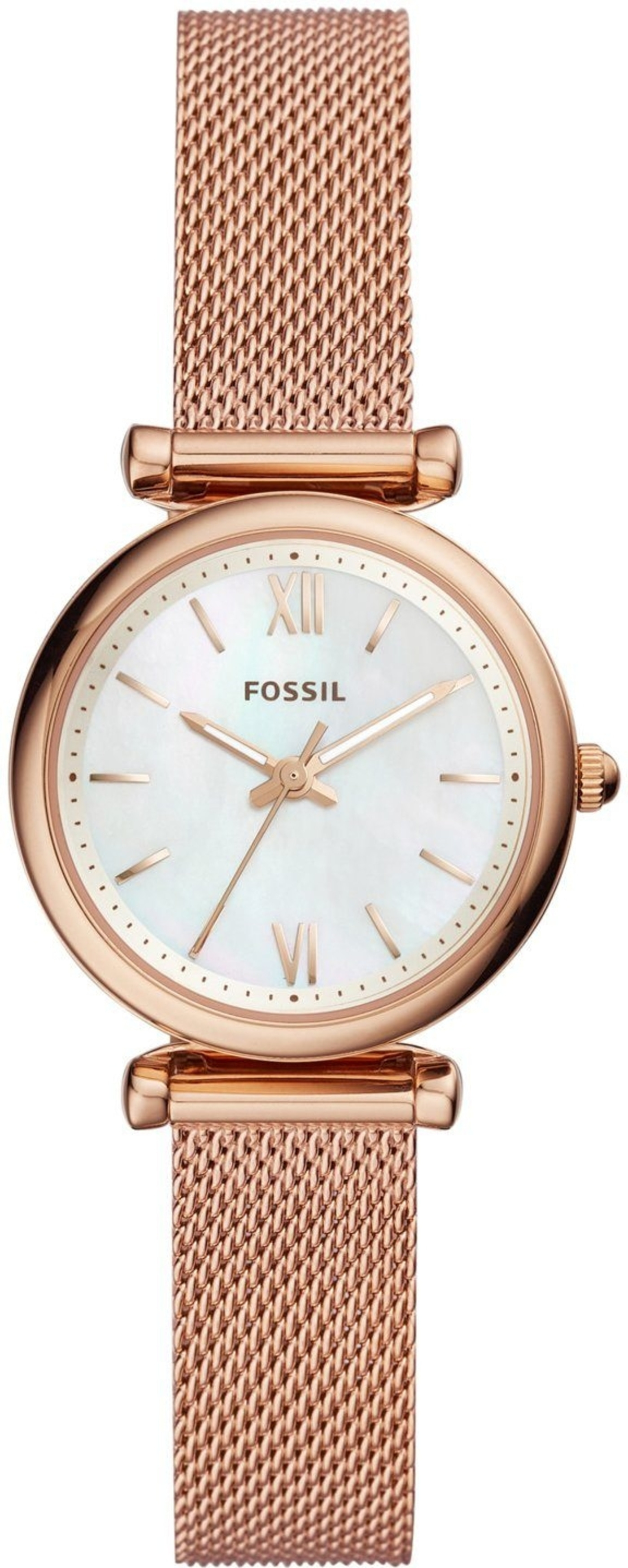 FOSSIL Damen Armbanduhr Quarzuhr CARLIE, ES4433 Damenuhr Uhr roséfarbend 28mm