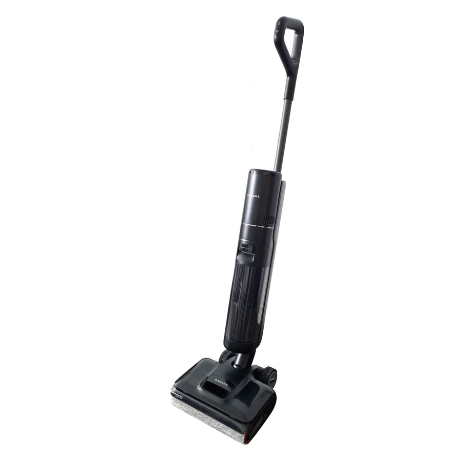 Schwarzer Staubsauger mit Griff und Bürste, Dreame-Marke, auf weißem Hintergrund.