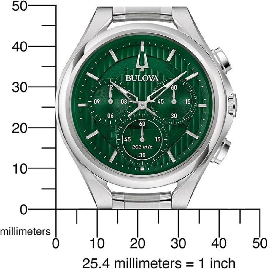 BULOVA 96A297 Armbanduhr Herrenchronograph 44 mm Edelstahl B-Ware