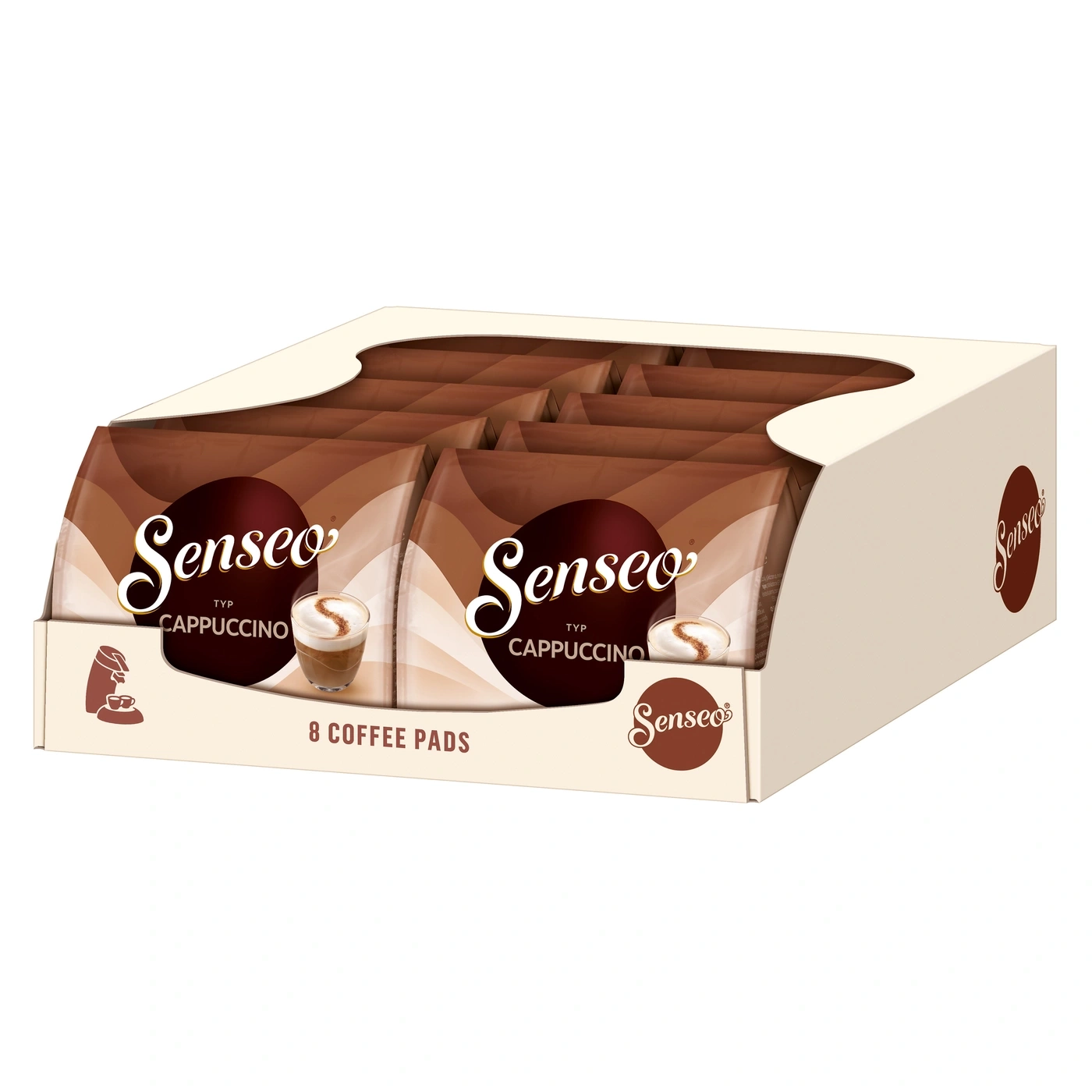 Senseo Cappuccino Kaffee-Pads in einer Multipackung