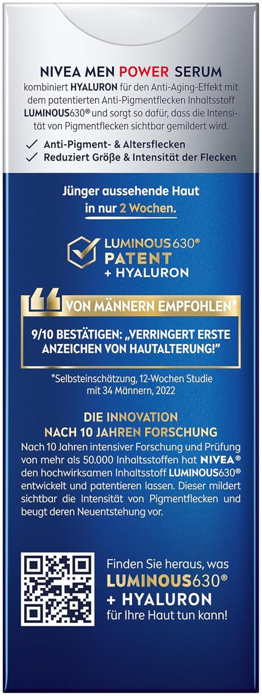 NIVEA MEN Anti-Age 2in1 Power Serum 30ml + 24h Feuchtigkeitscreme 50ml LSF30 Set