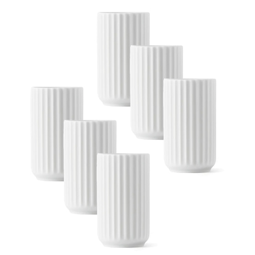 6 x LYNGBY Porcelæn Vase 200766 8cm weiß Blumenvase Keramik NEU