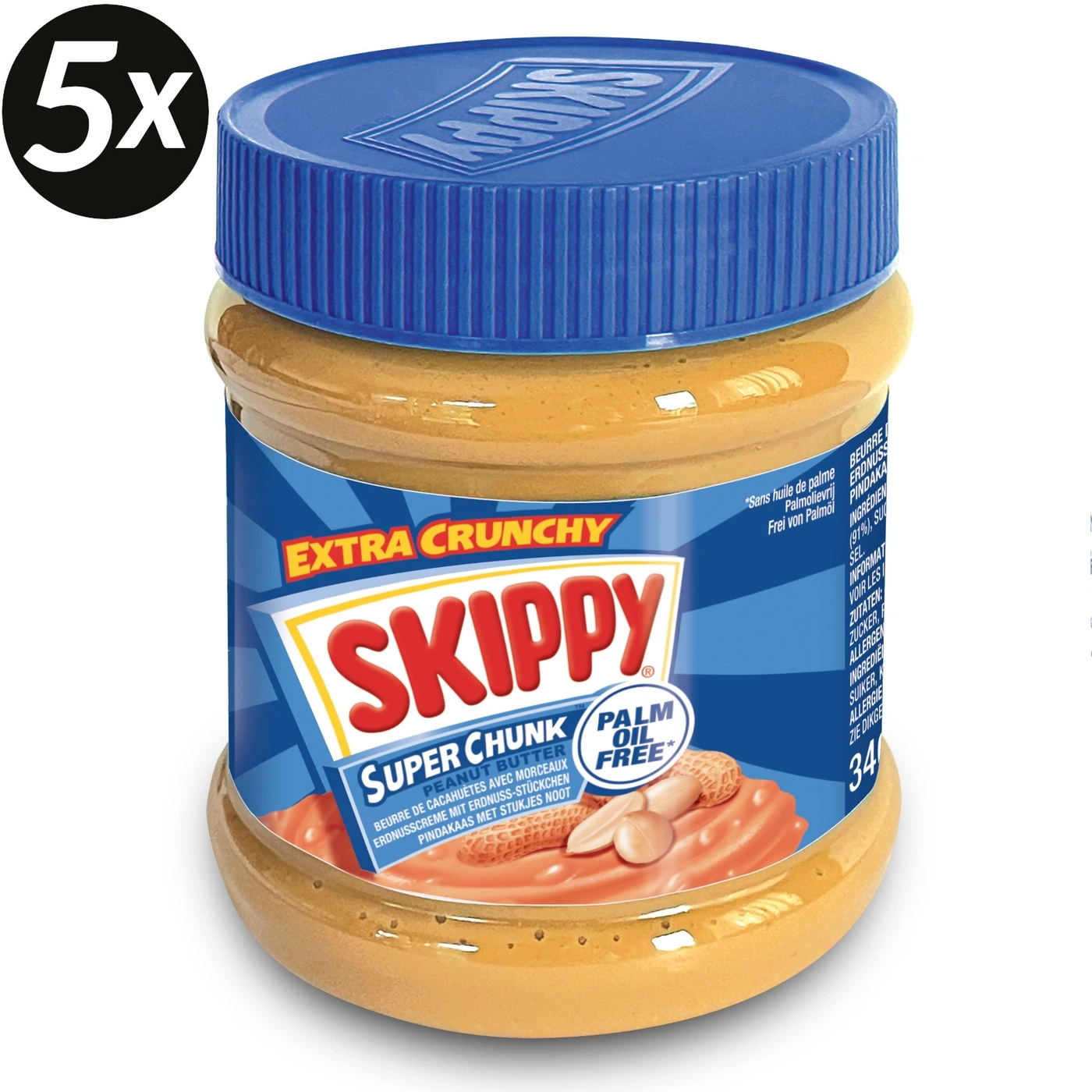 Skippy Erdnussbutter mit ganzen Erdnüssen, Extra Crunchy.