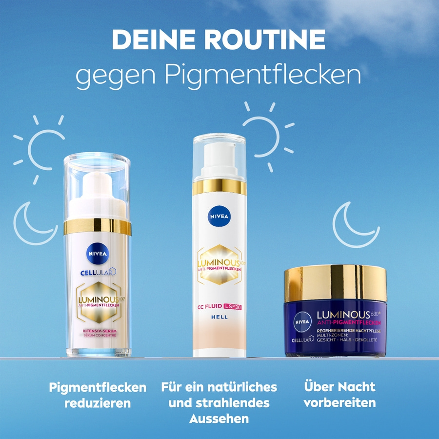 Nivea Luminous Anti-Pigmentflecken Hautpflege-Routine für strahlende Haut
