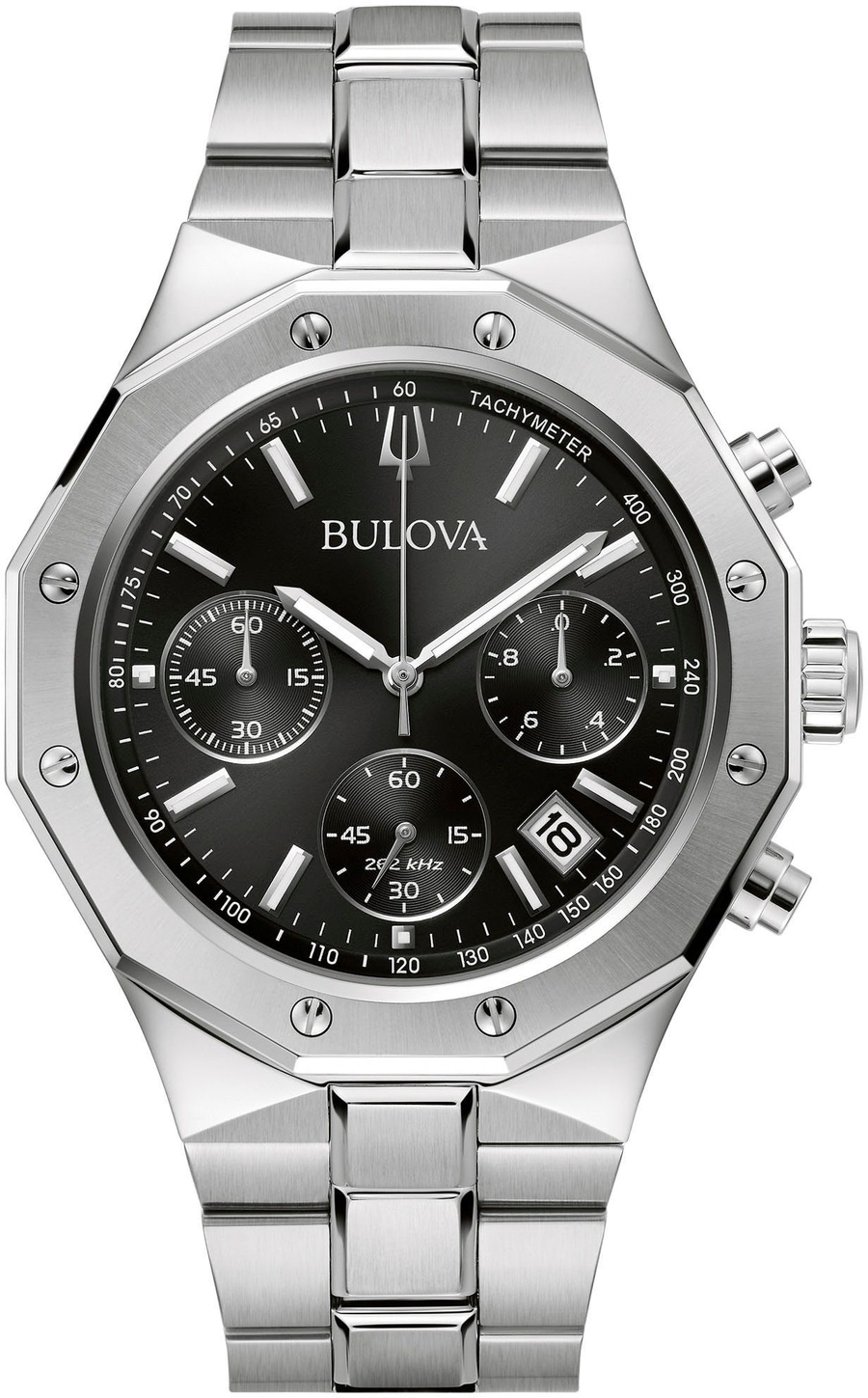 BULOVA 96B410 Armbanduhr Herrenuhr 45 mm Edelstahlarmband Saphirglas B-Ware