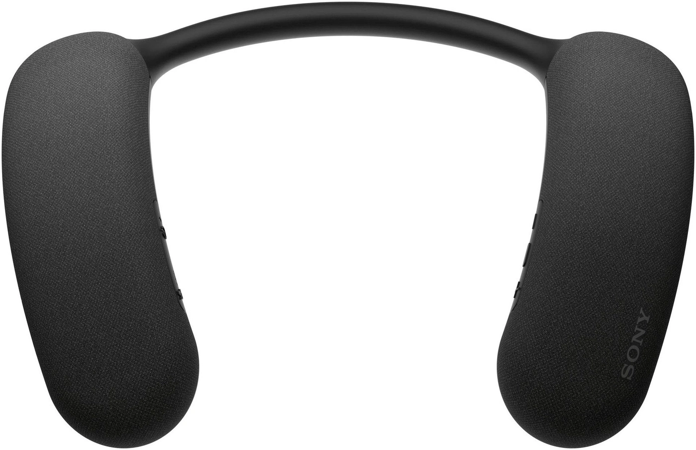 Schwarze Sony Nacken-Kopfhörer mit stoffbezogenen Ohrmuscheln und Bügel