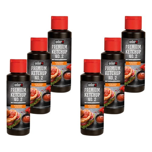 6x 300 ml Weber Ketchup Premium Ketchup No.2 Gourmetsauce Flasche würzig fein