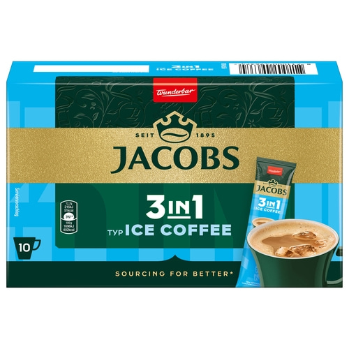 JACOBS Löskaffee 3in1 Typ Ice Coffee Eiskaffee 12x 10 Kaffeesticks Getränkestick