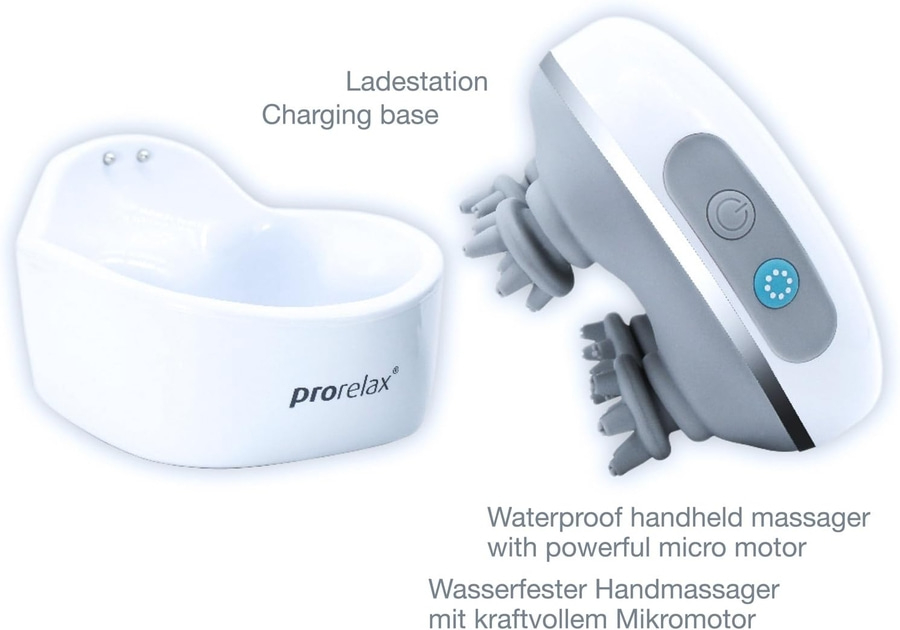 PRORELAX Massagegerät PRESTIGE BeautyCare Skin Wasserfest mit Akku weiß/grau NEU