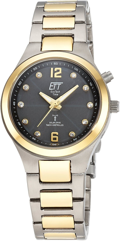 ETT Funkuhr Damen Armbanduhr Everest Lady ELT-11470-24M Titanuhr 34mm