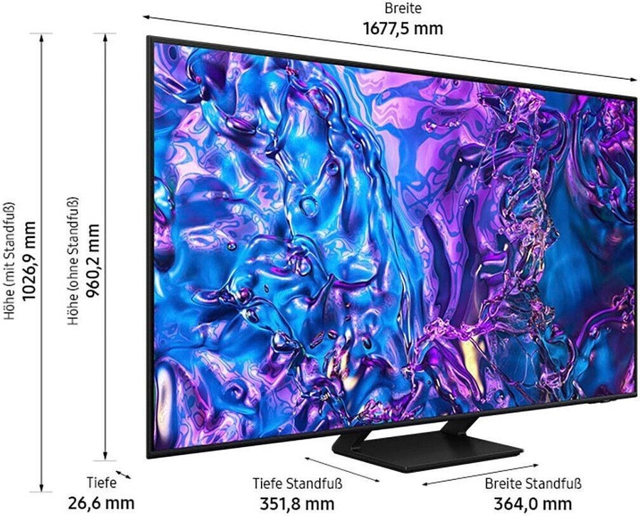 SAMSUNG GQ75Q70DATXZG QLED TV 4K UHD 75 Zoll/189 cm Smart-TV Tizen B-WARE