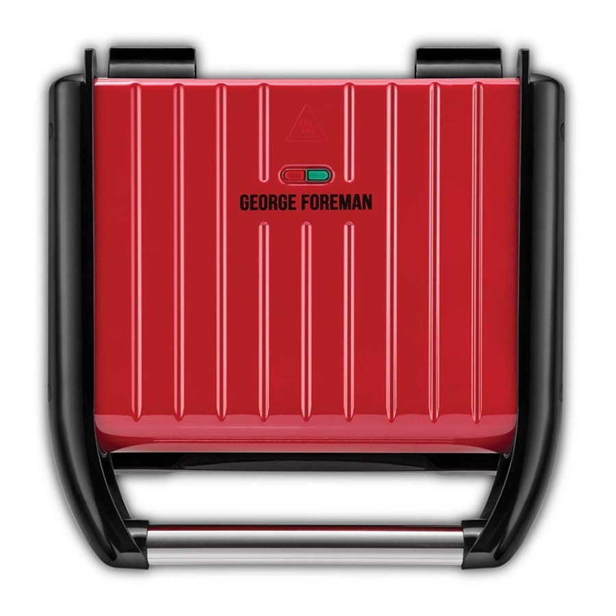 GEORGE FOREMAN Kontaktgrill Fitnessgrill Steel Family Rot 25040-56 Paninigrill
