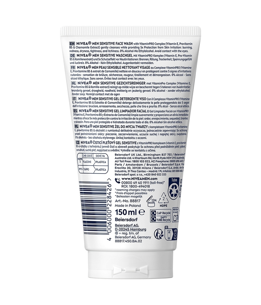Nivea Men Sensitive Gesichtswaschgel mit VitaminPRO Komplex