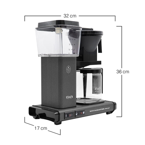 MOCCAMASTER Filterkaffeemaschine KBG Select Stone Grey 1,25L steingrau NEU