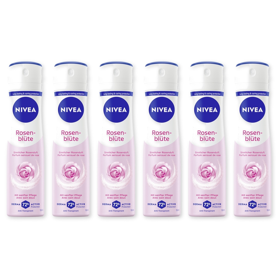 NIVEA Deodorant Rosenblüte Deo Spray 6 x 150ml
